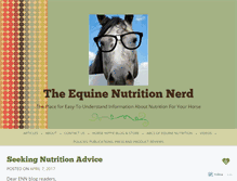 Tablet Screenshot of equinenutritionnerd.com